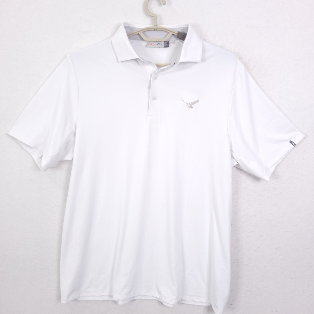KJUS Polo Shirt Mens 2XL White Comfort Fit UPF 50+ Short Sleeve Golf Performance